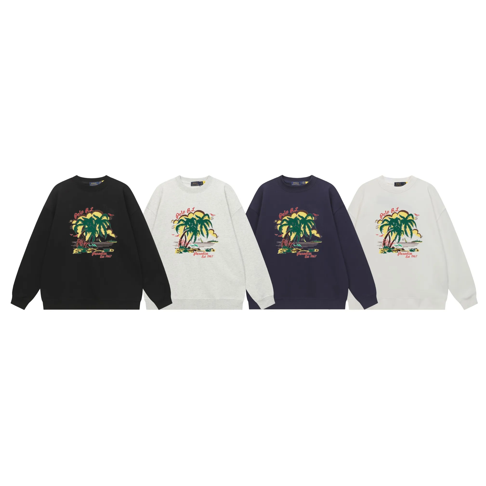 P200 Long-term stock] RalphLauren/Ralph Lauren 2025 autumn and winter new bear letter print 420g heavy large terry sweatshirt Ralph Lauren's age-reducing item, the coat fabric is made of 85% cotton ➕15% polyester, which not only retains the softness, comfort and breathability of cotton, but also adds the wear resistance and wrinkle resistance of polyester fiber, making the clothes more durable and easy to care for. Even in slightly cooler weather, you won't feel stuffy when wearing it. This kind of fabric has a natural crisp feel and is not easy to pill or deform. The bear on the chest is printed with English letters. It is full of color, full of three-dimensionality, and lifelike, adding a bit of liveliness and interest to the whole sweatshirt. There is no pressure to dress, regardless of age or gender. Complete accessories! Color: black, white, navy blue, light floral gray Size: M-L-XL-XXL